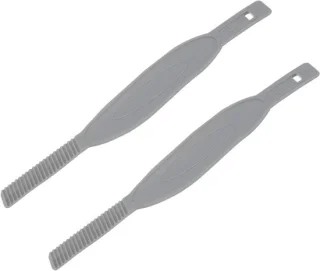 Fietspedalen met riemen 30 cm donkergrijs