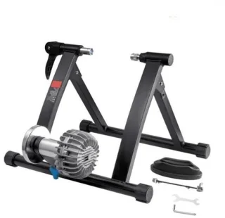 Fietstrainer - magnetische motor met fluid vliegwiel