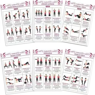Fitness Gids Workout Grafieken - set van 6 (multi)