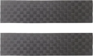 Fitness hometrainer mat vloerbeschermer set 2-delig zwart grijs