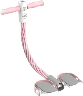 Fitness pedaal puller - elastische trainer - 1 stuk - roze