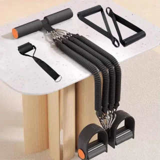Fitness pedaaltrainer weerstandsbandenset zwart