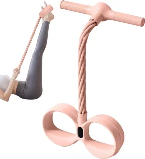 Fitness Pedaaltrekker - Weerstandsband - Thuis Trainen - Intelligente Tellers - 60 x 29 cm - Roze