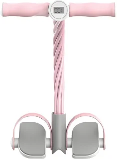 Fitness pedaaltrektouw met enkelkoord - roze
