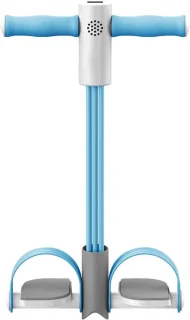Fitness pedal puller elastisch trainingsapparaat blauw