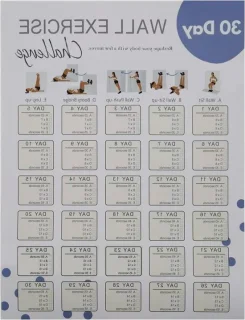 Fitness poster oefenplanner 28 x 35.6 cm engelse versie