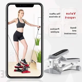 Fitness stepper hometrainer pedal rood