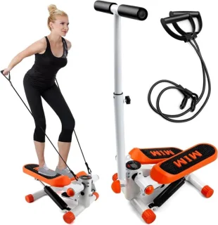 Fitness stepper mini hometrainer oranje
