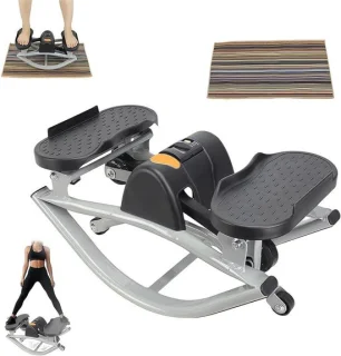 Fitness stepper - schommel apparaat - 50x25x25 cm - zwart