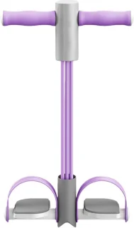 Fitness Touw Trainer - Weerstandstouw Pedaal - Buikspier Training - Antislip Pedaal Design - 126 cm Lengte - Paars