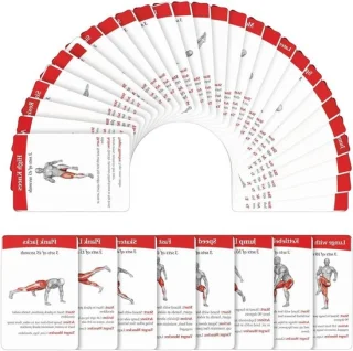 Fitness trainingskaarten oefengids set - 36 stuks - meerdere kleuren