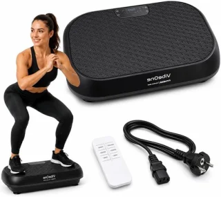 Fitness trilplaat vibratieplaat zwart