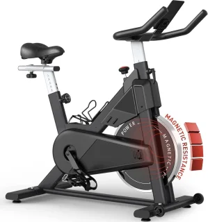 Fitnessfiets Hometrainer Indoor Cycle Zwart PMID 150 kg