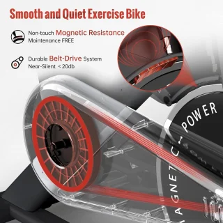 Fitnessfiets Hometrainer Indoor Cycle Zwart PMID 150 kg