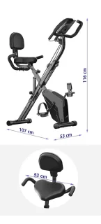 FluxRun Exercise Bike Fitnessfiets Opvouwbaar