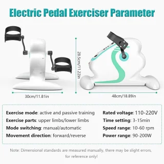 Gemotoriseerde Pedaaltrainer voor Onder Bureau