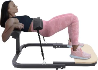 Heuptrainer Glute Trainer - Fitnessapparaat Zwart/Hout