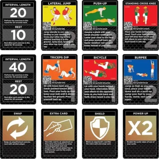 HIIT interval workout game met video-instructies - ShopVlot
