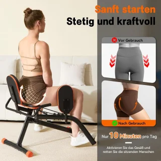 Hip abductormachine 6 weerstandsniveaus zwart/oranje - ShopVlot