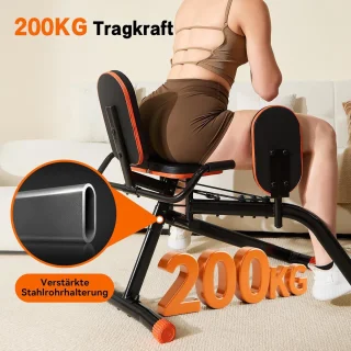 Hip abductormachine 6 weerstandsniveaus zwart/oranje - ShopVlot