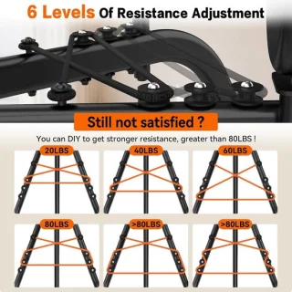 Hip abductormachine 6 weerstandsniveaus zwart/oranje - ShopVlot