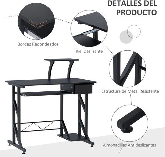 Homcom Computer Tafel 90x50x100 cm review