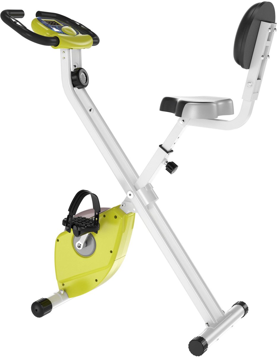 Wat vinden we goed aan de HOMCOM Fitnessbike 43B x 97T x 109H cm Gelb Weiß Stahl ABS Kunststoff