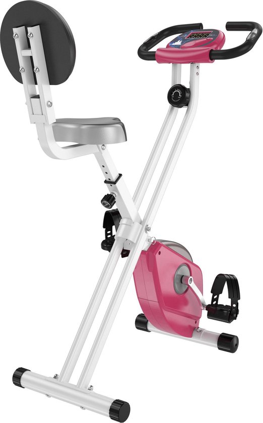 HOMCOM Fitnessbike 43B x 97T x 109H cm Rosa Weiß Stahl ABS Kunststoff review