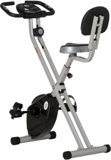 HOMCOM Fitnessbike aus Stahl, Schwarz/Grau