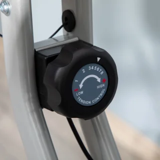 HOMCOM Fitnessbike aus Stahl, Schwarz/Grau