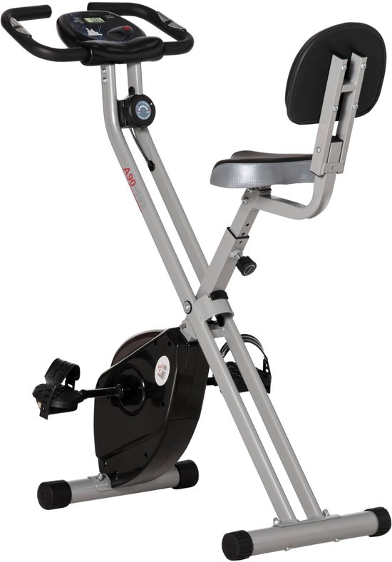 HOMCOM Fitnessbike aus Stahl, Schwarz/Grau review