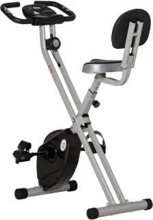 HOMCOM Fitnessbike aus Stahl, Schwarz/Grau