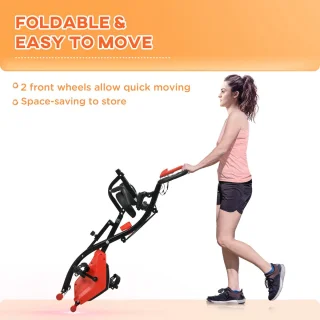 HOMCOM Heimtrainer ABS 105cm Rot Schwarz