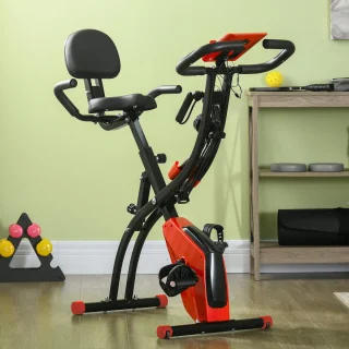 HOMCOM Heimtrainer ABS 105cm Rot Schwarz