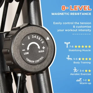 HOMCOM Heimtrainer ABS-105L blau-schwarz