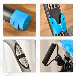 HOMCOM Heimtrainer ABS-105L blau-schwarz