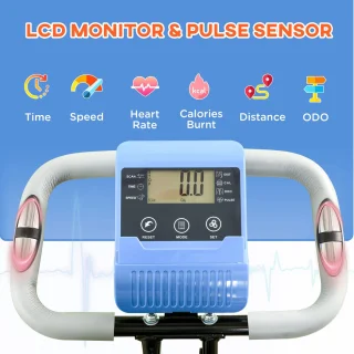 HOMCOM Heimtrainer ABS-105L blau-schwarz