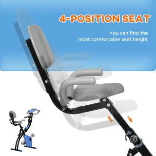 HOMCOM Heimtrainer ABS-105L blau-schwarz