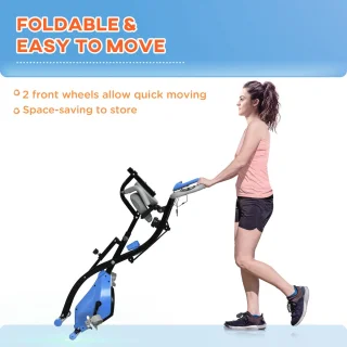 HOMCOM Heimtrainer ABS-105L blau-schwarz
