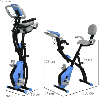 HOMCOM Heimtrainer ABS-105L blau-schwarz
