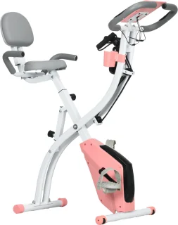 HOMCOM Heimtrainer ABS Stahl Rosa Weiß