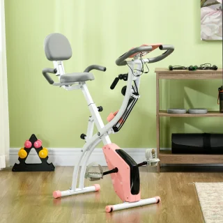 HOMCOM Heimtrainer ABS Stahl Rosa Weiß