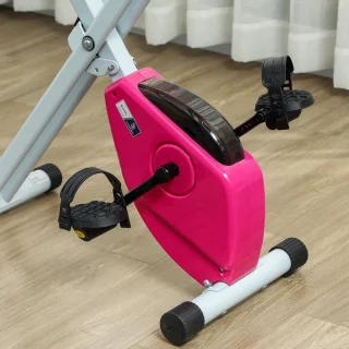 HOMCOM Hometrainer Magnetisch Roze