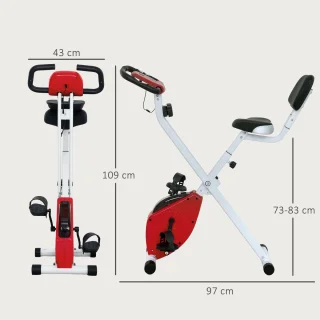 HOMCOM Hometrainer Magnetisch Staal Wit