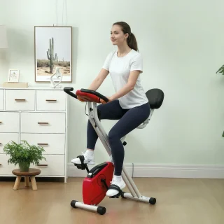 HOMCOM Hometrainer Magnetisch Staal Wit