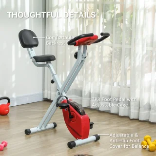 HOMCOM Hometrainer Magnetisch Staal Wit