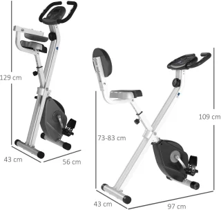 HOMCOM Hometrainer Magnetisch Staal Zwart