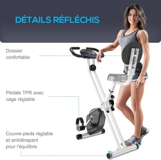HOMCOM Hometrainer Magnetisch Staal Zwart