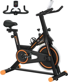 HOMCOM Hometrainer Staal - Oranje