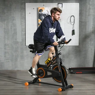 HOMCOM Hometrainer Staal - Oranje